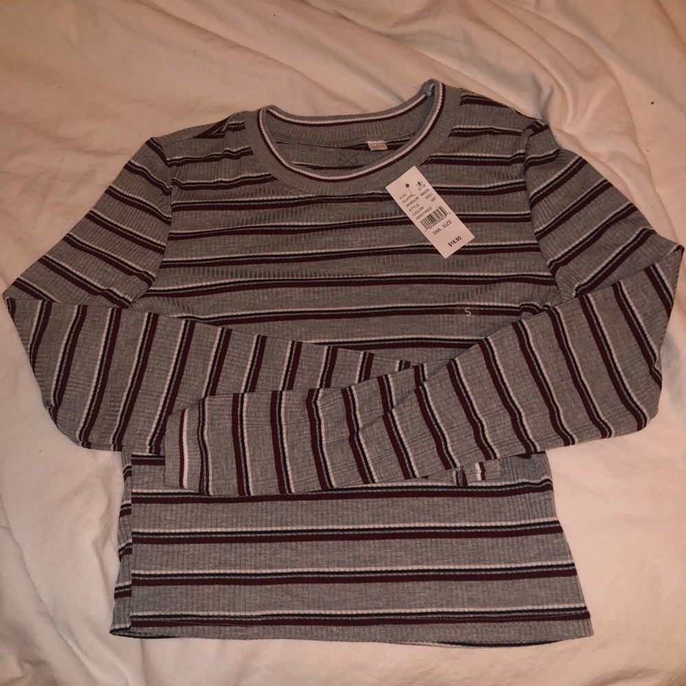 pacsun cropped long sleeve top